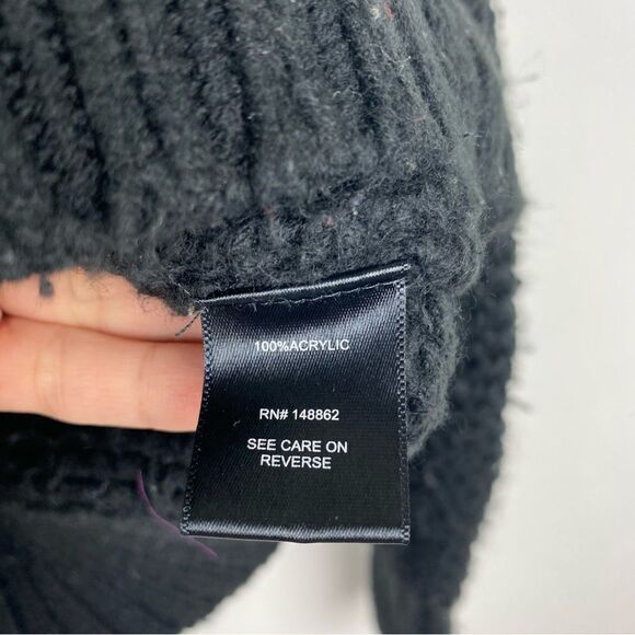 Torrid Black Lace Up Bomber Sweater - Picture 4 of 5